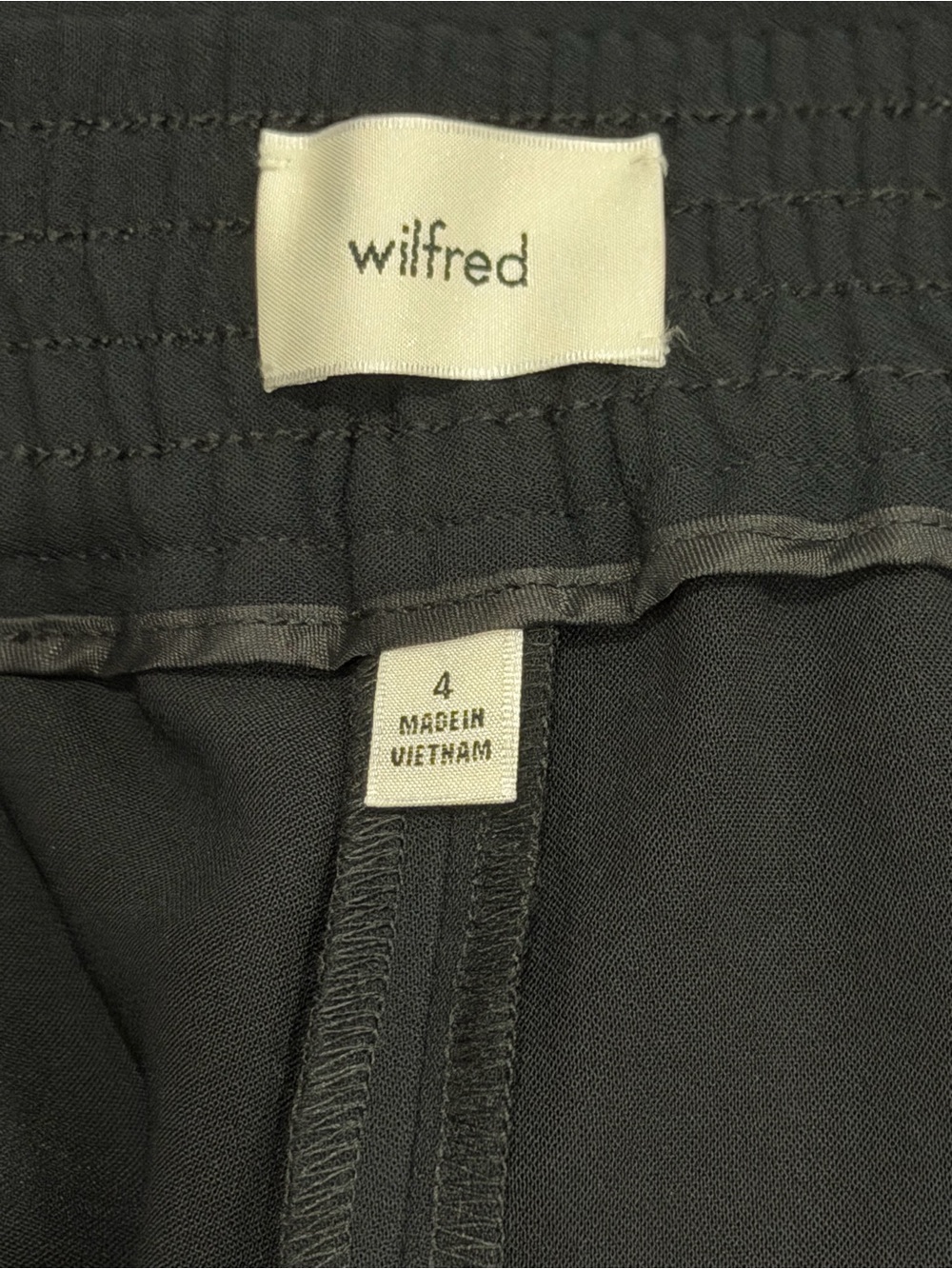 Aritzia Wilfred Alanya Black Pant Trouser Women Size 4 Wide Leg NEW - Picture 10 of 10